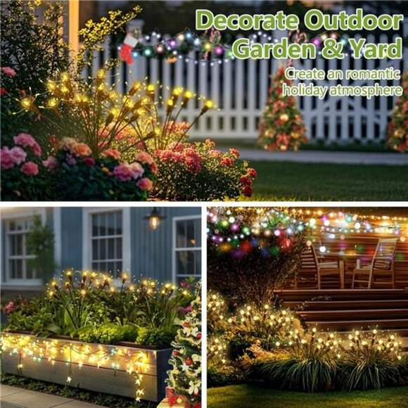 Solar Garden Lights New Upgraded Solar Swaying Light Sway by Wind - Picture 7 of 8